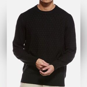 Ted Baker black long sleeve knit crewneck sweater New with tags. Mens size 6/xxl